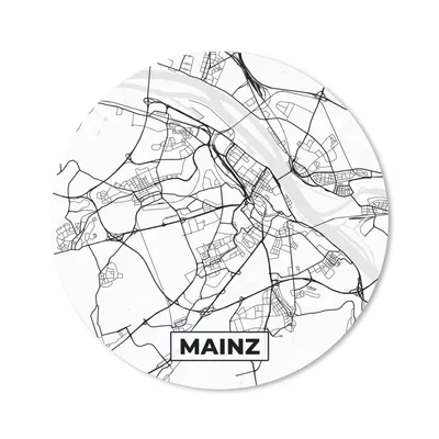 Produktbild von MuchoWow® Mauspad Mousepad Mainz - Karte - Stadtplan 30x30 cm - Mousepads - Maus Mat - Pad - Mausunterlage - Tischunterlage - Schreibtischmatten