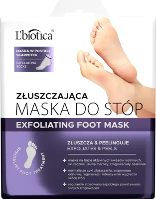 Zdjęcie produktu dla L'biotica Złuszczająca maska do stóp, 1 para