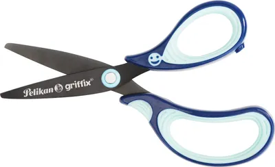 Productafbeelding van Pelikan Büro 819145 Pelikan griffix Schulschere Rechtshänder Rund 14cm Blau