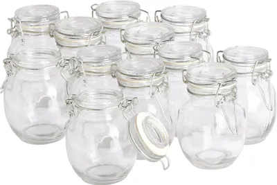 Produktbild von VBS XXL Bügelgläser "Bauchig", 120 ml, 12 Stück