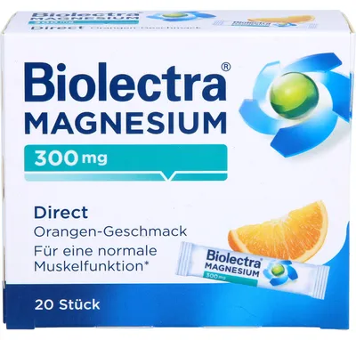 Obrázok produktu pre Biolectra Magnézium 300 mg pelety v tyčinkách s príchuťou priameho pomaranča , 20 ks. Vrecúško