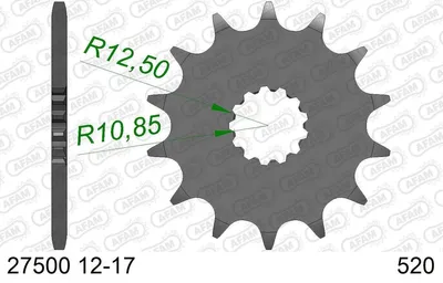 Produktbild von AFAM Kettenritzel 27500-14 Vorne für YAMAHA MOTORCYCLES DT Stahl