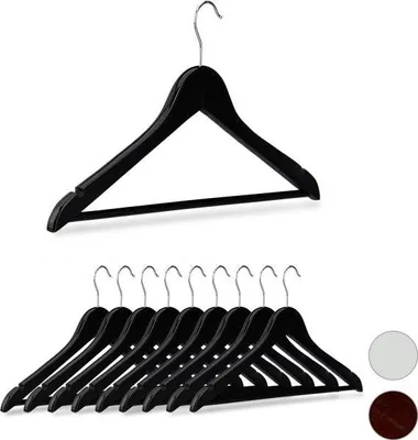 Image de Cintres Bois Lot de 10