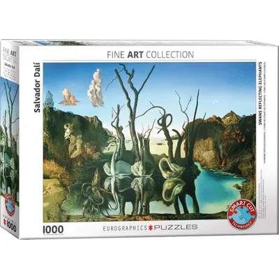 Produktbild von Eurographics Puzzle Schwäne spiegeln Elefanten von Salvador Dalí 1000 Teile - NEU