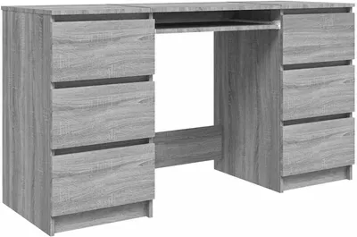 Produktbild von Schreibtisch in Grau Sonoma 140x50x77 cm aus Holzwerkstoff