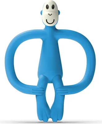 Produktbild von Matchstick Monkey Beißring / Zahnungshilfe Affe : blau Farbe: blau
