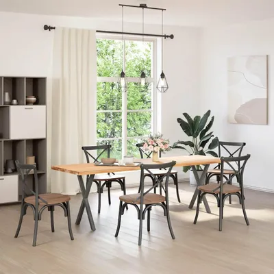 Obrázok produktu pre vidaXL Nohy jedálenského stola v tvare X 2 ks. Antracit 50x(72-73) cm Oceľ
