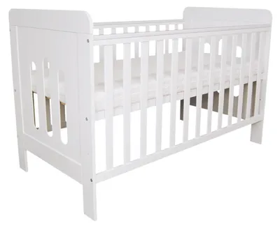 Łóżeczko/tapczanik Zuza z barierką 140cm x 70cm kolor biały + materac – zdjęcie produktu 1