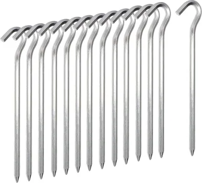 Obrázok produktu pre Stanové Kolíky 14 Kusov, 18 cm Hliník, Ľahké Zemné Kolíky pre Kempovanie