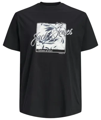 Produktbild von Jack&Jones Übergröße schwarz T-Shirt Print JJHONOLULU
