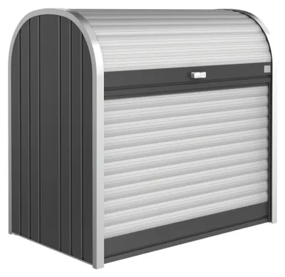 Image de Biohort Boîte à rouleaux StoreMax, boîte à poubelles, boîte à vélos 120 - (117x73x109cm), gris foncé métallisé