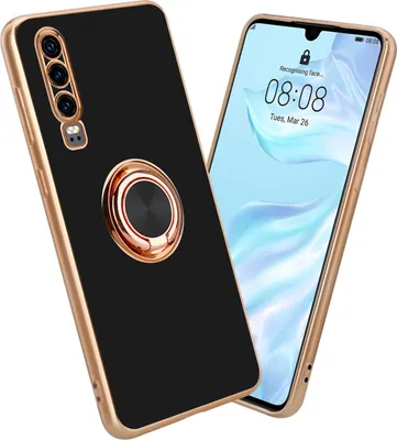 Obrázok produktu pre Cadorabo Ochranné puzdro pre Huawei P30 Case v čiernom puzdre Kryt Ochrana fotoaparátu Magnetický držiak do auta