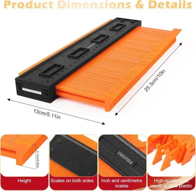 Contourmal Duplicator 25,3 cm für Laminat, Holz, Fliesen und Böden - Mit Verriegelung