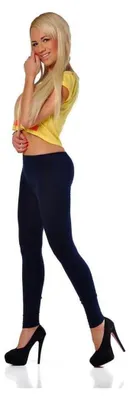 Produktbild von Damen Leggings Leo Zebra Print Stretch Slim Fit,  Dunkelblau XL/42
