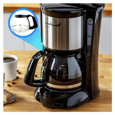 Produktbild von Ersatz-Kaffeekanne, kompatibel mit Moulinex Subito und Prinzip, 600 ml, für 4-6 Tassen, inklusive Deckel
