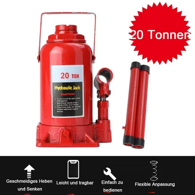 Produktbild von Hydraulischer Flaschenheber - 20 t Typ 1 - Stahlkonstruktion - Für Autoreparaturen - Fahrzeugheber