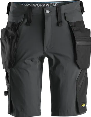 Produktbild von Snickers LiteWork Arbeitsshorts abnehmbare Holstertaschen Stahlgrau-Schwarz-52