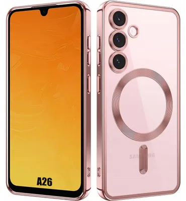 Image de Coque pour Samsung Galaxy A26 5G, Protection avec Cercle Magnétique et Film Caméra - Rose