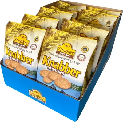 Produktbild von Knabbermäuschen, Südtiroler Mini-Schüttelbrot g.g.A. 10 x 200g, Trenker Südtirol