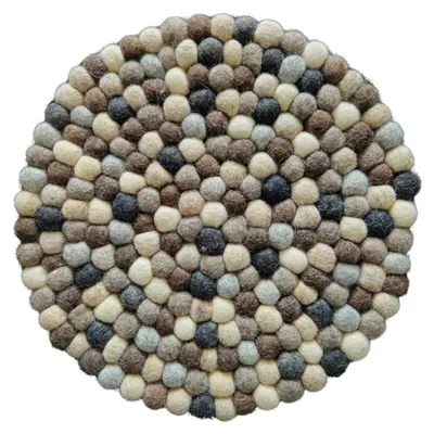Produktbild von Stuhlkissen, Esstischkissen, Sofakissen (grau meliert, rund 40 cm)