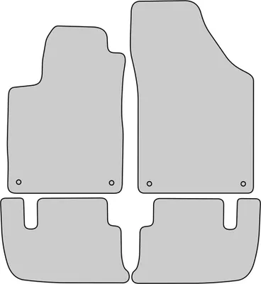 Produktbild von Exclusive Design Fußmatten passend für Peugeot RCZ Bj. 2010-2013, Naht:Silber. Deluxe Velours