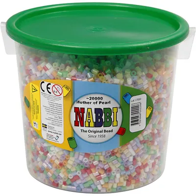 Produktbild von Nabbi Bügelperlen Perlmuttfarben 20.000 Stück kreatives Spielzeug