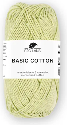 Produktbild von Pro Lana BASIC Baumwolle Baumwollgarn 50 g ideal für Kleidung, Spielzeug & Accessoires 125 m Farbe 271 - kiwigrün