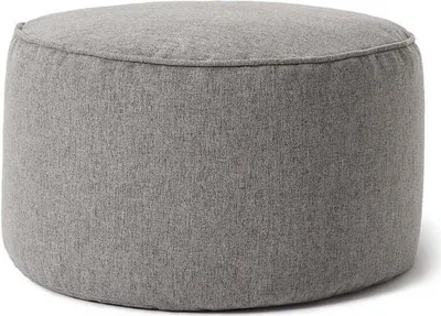 Zdjęcie produktu dla Lumaland Comfort Line Beanbag Stool 25 x 45 cm - Indoor - Okrągła pufa, poduszka podłogowa Bean Bag Pouf - Jasnoszary
