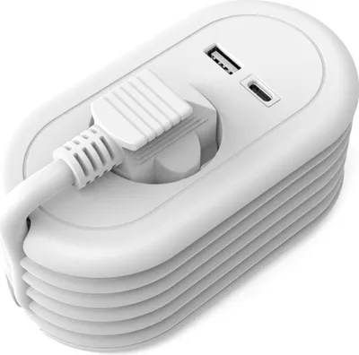 Image de Multiprise 1x Schuko 250V 16A 1x USB-A 1x USB-C Blanc Plastrol
