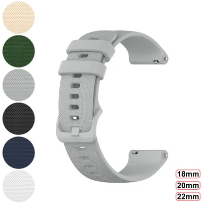 Produktbild von Grau Silikon-Uhrenarmbänder, Schnellverschluss, wasserdicht, weiches Gummi, Ersatzarmband mit Metallschnalle für Damen und Herren, 20mm