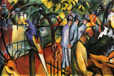 Produktbild von August Macke Kunstdruck Bild - Zoologischer Garten I (80 x 120 cm)