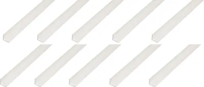 Produktbild von Alberts 10 x Winkelprofil, PVC, weiß, 50 x 50 x 1,2 mm, Länge 2 m