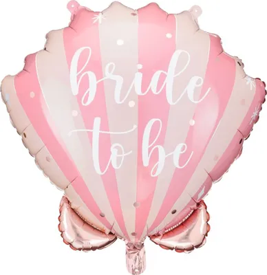 Produktbild von Muschelfolienballon Bride to be, 52x50 cm, mix