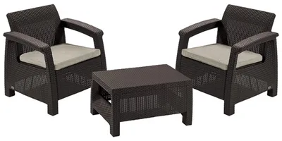 Zdjęcie produktu dla Zestaw ogrodowy Corfu II Set - brązowy / beżowy