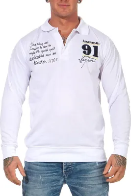 Immagine prodotto di Polo da uomo a maniche lunghe; bianco M