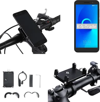 Produktbild von K-S-Trade Handyhalterung für das Fahrrad kompatibel mit Alcatel 1S Halter Lenkstange Fahrradhalterung Motorrad Bike Mount Befestigung Smartphone