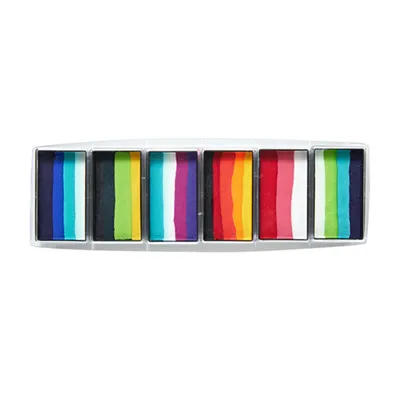 Zdjęcie produktu dla Global rainbow burst – 6 jednokrotnych pociągnięć paletą do twarzy i ciała