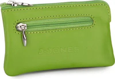 Zdjęcie produktu dla Etui saszetka na klucze skóra naturalna zapinane na zamek błyskawiczny zielone