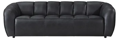 Produktbild von 3-Sitzer-Sofa aus schwarzem Leder PRADONI