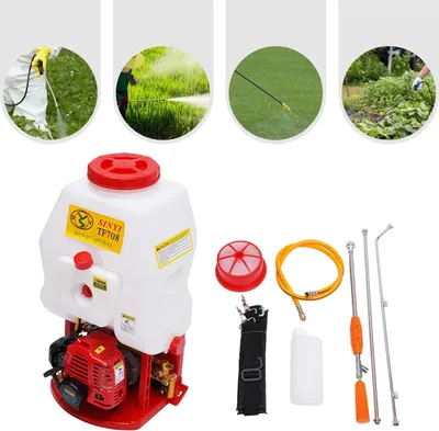 Obrázok produktu pre Benzínový zádový postrekovač - Vysokotlakový postrekovač - Motor s objemom 25,4 cm³ - Nádrž s objemom 20 l - Záber 2-7,4 m - Nastaviteľná tryska - Biela