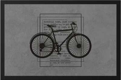 Produktbild von Fahrrad Fußmatte Rennrad Geschenk Fahrradfahrer Radfahrer Fahrradfahrerin mit Fahrradmotiv Bike