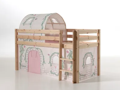 Image de Lit de jeu Pino avec set textile rideau et tunnel "Birdy