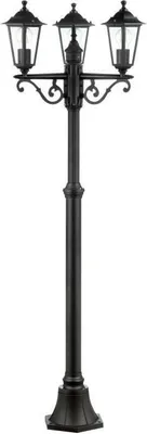 Produktbild von Außenstandleuchte CARLEEN, 3-flammig, 200x61cm, Schwarz Metall/Glas, IP44