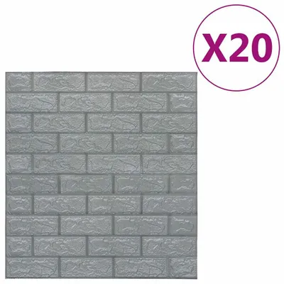 Zdjęcie produktu dla vidaXL Tapeta 3D cegła samoprzylepna 20 szt. Antracyt