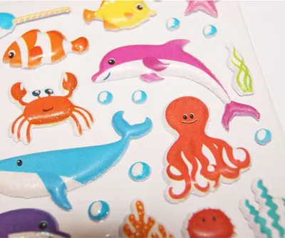 Image de Autocollants - en mousse - animaux marins