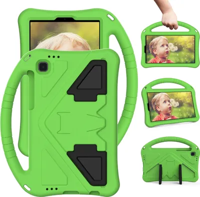 Obrázek produktu pro Dětské pouzdro pro Samsung Galaxy Tab A7 Lite 8,7" 2021 SM-T220/T225/T227, Eva Lightweight Shockproof Foldable Stand, Kids Grip Protective Cover Green