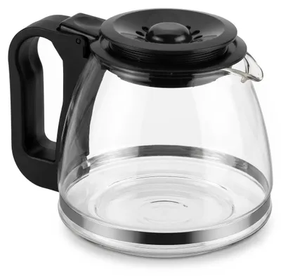 Glaskanne mit Deckel – mikrowellengeeignet – 1 Stück – 12,7 cm hoch