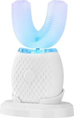 Produktbild von Elektrische Zahnbürsten 360 Grad automatische Sonic Sonic Zahnbürste Silikon Ultraschall Elektrische Zahnbürste USB Wiederaufladbarer 4-Modus-Zahnreiniger