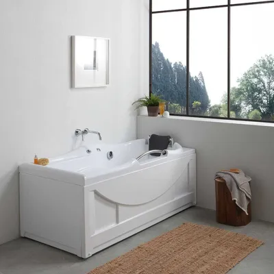 Immagine prodotto di Vasca da bagno destra con idromassaggio in acrilico bianco | Diletta
