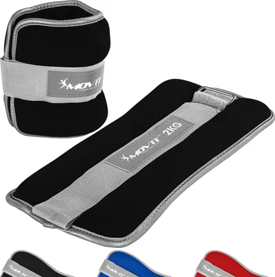 Produktbild von MOVIT® Neopren Gewichtsmanschetten 2x2 kg schwarz reflex